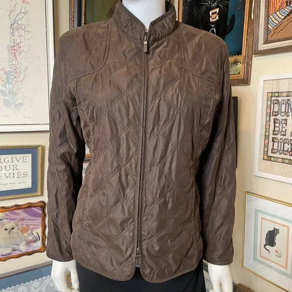 Faconnable Jackets Coats Nwt Faconnable Dark Brown Quilted